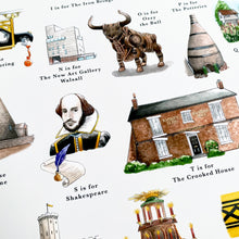 Load image into Gallery viewer, The West Midlands Alphabet Art Print