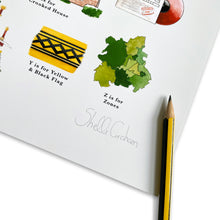 Load image into Gallery viewer, The West Midlands Alphabet Art Print