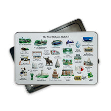 Load image into Gallery viewer, The West Midlands Alphabet Storage Tin