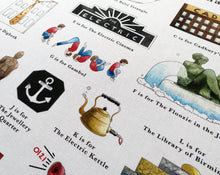 Load image into Gallery viewer, The Birmingham Alphabet Tea Towel
