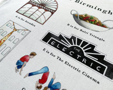 Load image into Gallery viewer, The Birmingham Alphabet Tea Towel