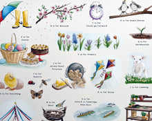 Load image into Gallery viewer, The British Springtime Alphabet Art Print