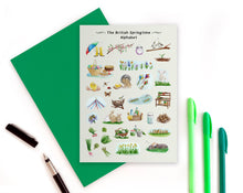 Load image into Gallery viewer, The British Springtime Alphabet Greeting Card