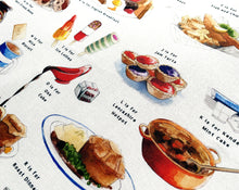 Load image into Gallery viewer, A Very English Alphabet 'Food & Drink' Tea Towel