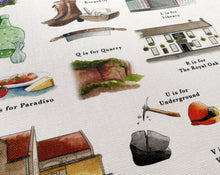 Load image into Gallery viewer, The Nailsea Alphabet Tea Towel