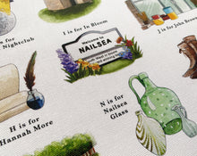 Load image into Gallery viewer, The Nailsea Alphabet Tea Towel