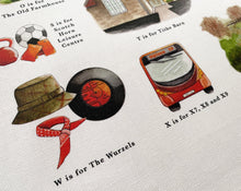 Load image into Gallery viewer, The Nailsea Alphabet Tea Towel