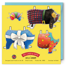 Load image into Gallery viewer, Dress a Highland Cow Birthday Card