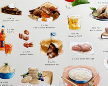 Load image into Gallery viewer, A Very Scottish Alphabet 'Food & Drink' Print