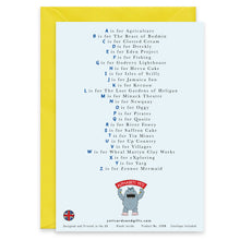 Load image into Gallery viewer, The Cornish Alphabet Greeting Card