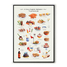 Load image into Gallery viewer, A Very English Alphabet 'Food & Drink' Art Print