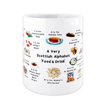 Load image into Gallery viewer, A Very Scottish Alphabet 'Food & Drink' Mug