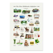 Load image into Gallery viewer, The West Midlands Alphabet Art Print