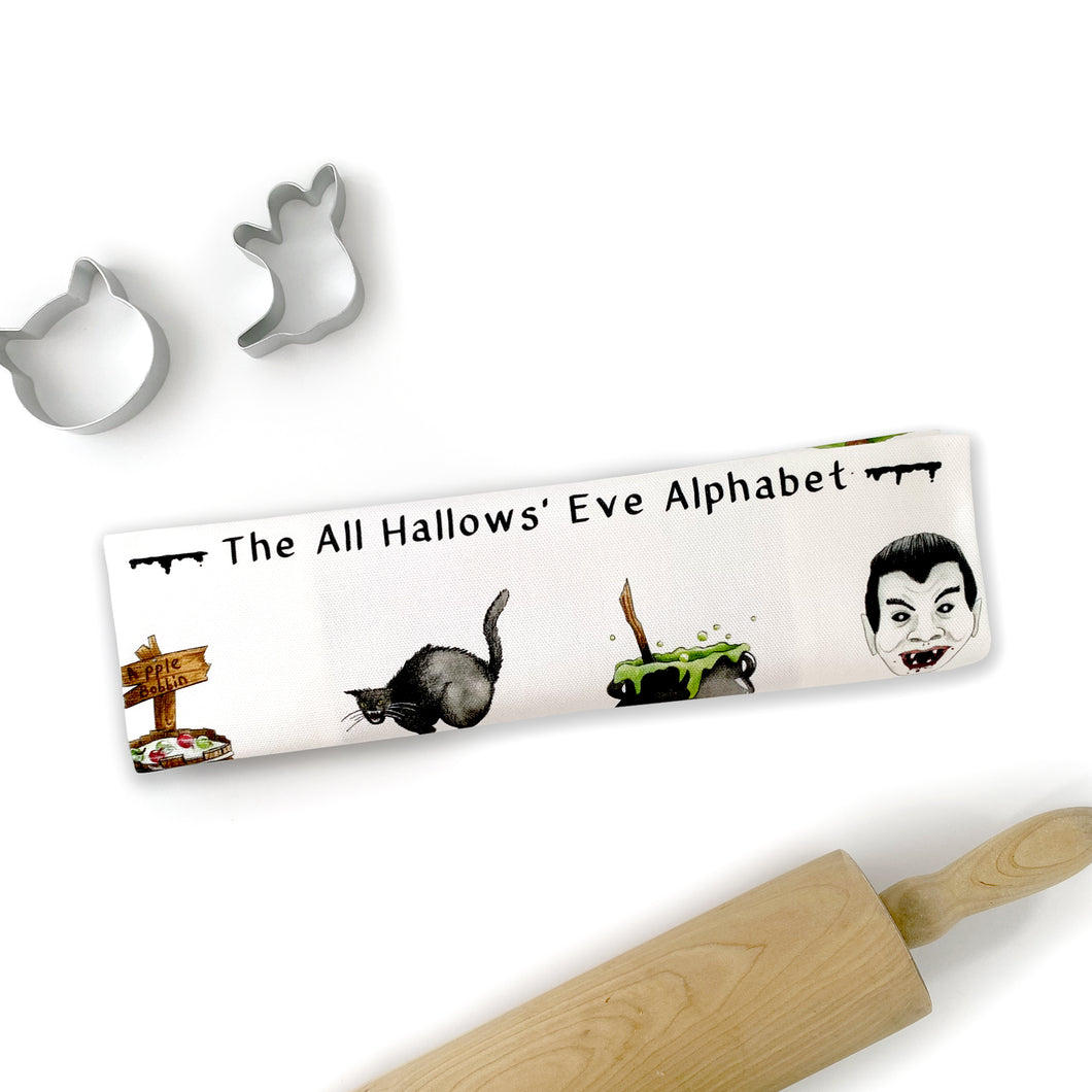 The All Hallows’ Eve Alphabet Tea Towel