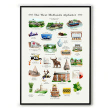 Load image into Gallery viewer, The West Midlands Alphabet Art Print