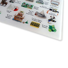 Load image into Gallery viewer, The West Midlands Alphabet Glass Cutting Board