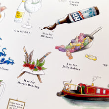 Load image into Gallery viewer, A Very English Alphabet Art Print