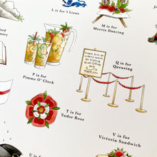 Load image into Gallery viewer, A Very English Alphabet Art Print
