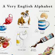 Load image into Gallery viewer, A Very English Alphabet Art Print