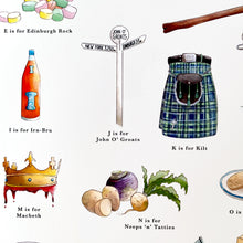 Load image into Gallery viewer, A Very Scottish Alphabet Art Print