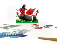 Load image into Gallery viewer, Dress a Welsh Dragon Christmas Card