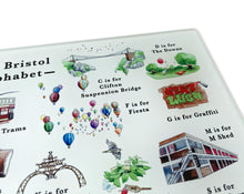 Load image into Gallery viewer, The Bristol Alphabet Glass Cutting Board