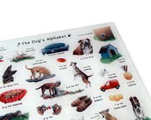Load image into Gallery viewer, The Dog's Alphabet Glass Cutting Board