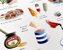 Load image into Gallery viewer, A Very English Alphabet 'Food & Drink' Art Print
