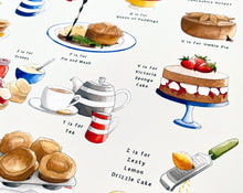 Load image into Gallery viewer, A Very English Alphabet 'Food & Drink' Art Print