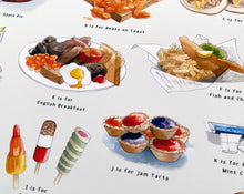 Load image into Gallery viewer, A Very English Alphabet 'Food & Drink' Art Print