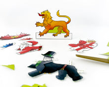 Load image into Gallery viewer, Dress an English Lion Christmas Card