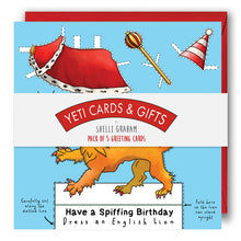 Load image into Gallery viewer, Dress an English Lion Birthday Card