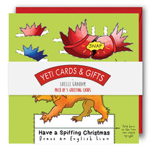 Load image into Gallery viewer, Dress an English Lion Christmas Card