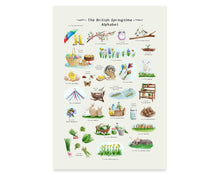Load image into Gallery viewer, The British Springtime Alphabet Art Print