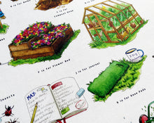 Load image into Gallery viewer, The Gardener's Alphabet Tea Towel