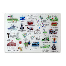 Load image into Gallery viewer, The Bristol Alphabet Glass Cutting Board