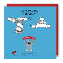 Load image into Gallery viewer, Activity Christmas Card - 'Dress a Snowman' Colouring In