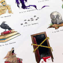 Load image into Gallery viewer, The All Hallow's Eve Alphabet Art Print