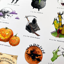 Load image into Gallery viewer, The All Hallow's Eve Alphabet Art Print