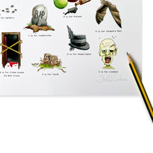 Load image into Gallery viewer, The All Hallow's Eve Alphabet Art Print