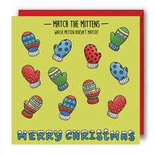 Load image into Gallery viewer, Activity Christmas Card - Match the Mittens