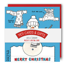 Load image into Gallery viewer, Activity Christmas Card - 'Dress a Snowman' Colouring In