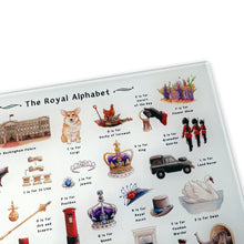 Load image into Gallery viewer, The Royal Alphabet Glass Cutting Board