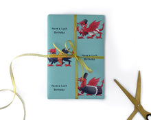 Load image into Gallery viewer, Welsh Dragon Birthday Gift Wrap