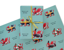 Load image into Gallery viewer, Welsh Dragon Birthday Gift Wrap