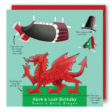 Load image into Gallery viewer, Dress a Welsh Dragon Birthday Card