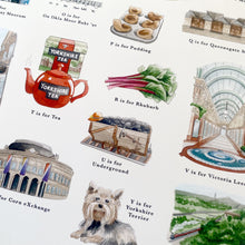 Load image into Gallery viewer, The Yorkshire Alphabet Art Print