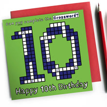 Load image into Gallery viewer, happy 10th birthday card
