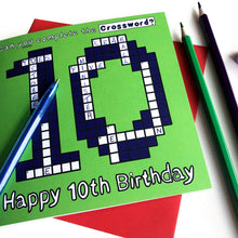 Load image into Gallery viewer, 10th birthday card boy