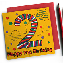 Load image into Gallery viewer, 2 today birthday card